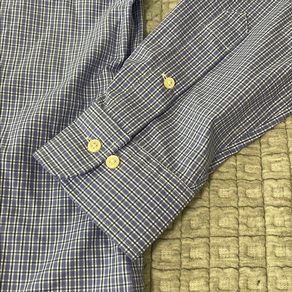 Polo Ralph Lauren Men's Blue Plaid Dress Shirt - Picture 5 of 7
